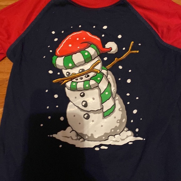 Holiday Time | Shirts &amp; Tops | Cotton Holiday Snowman Shirt Long Sleeve ...